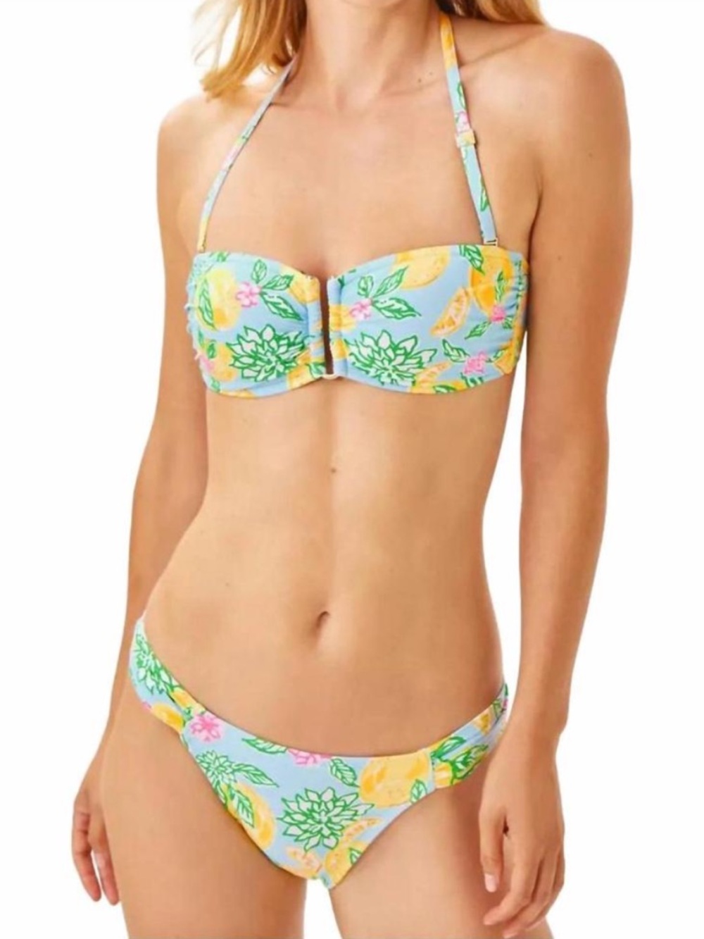 NWT Lilly Pulitzer jessa swim top and Clancy bottom in bluette make lemonade 14